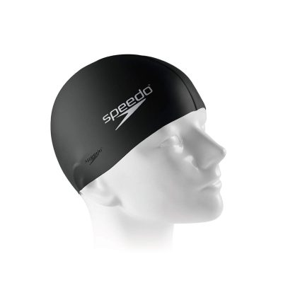 Touca de Natação, Speedo, Flat Cap, Silicone Resistente com Encaixe Confortável,Tamanho Único
