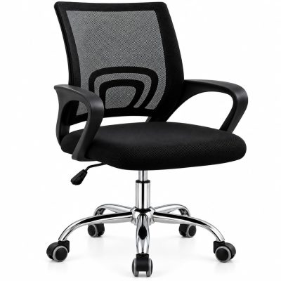 Cadeira Escritório Giratória Ergonômica Mesh Regulagem Altura Home Office MAAT BRAND (Preto)