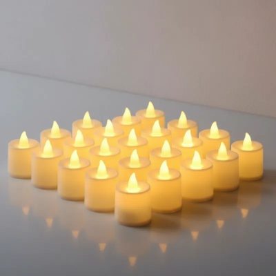 20 Unidades Vela Led Eletrônica Amarela Linda Decorativa /Festa/Casamento/Decoração