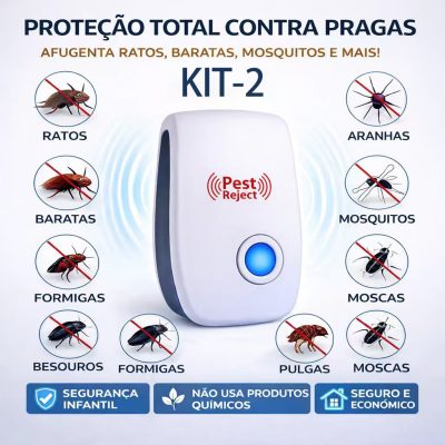 Kit2 a 6 Repelente Ultrassônico Eletrônico Bivolt Anti Mosquitos Baratas Ratos Morcegos Fly Sparrow  5–6W